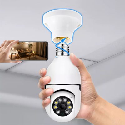 Varnostna kamera v žarnici - 360°, nočni vid, WiFi, brez vrtanja | BULBCAM