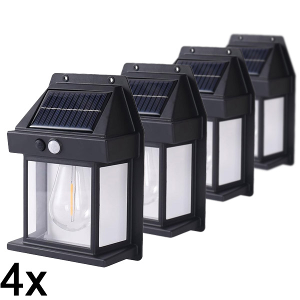 4x Solarna zunanja svetilka – brez potrebe po ožičenju | FLUXLAMP