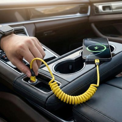 4-v-1 izvlečni polnilni kabel - 65W, USB-C + Lightning | SPRINTCHARG
