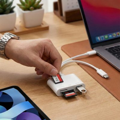 Dualni čitalnik kartic - SD in MicroSD, Lightning + USB-C | FILEDIRECT